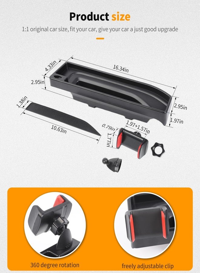 Hoolcar Dash Mount Cell Phone Holder Center Console Dash Tray Dashboard Storage Box Organizer Compatible with Chevrolet Silverado 2022-2024, Interior Accessories - Image 4